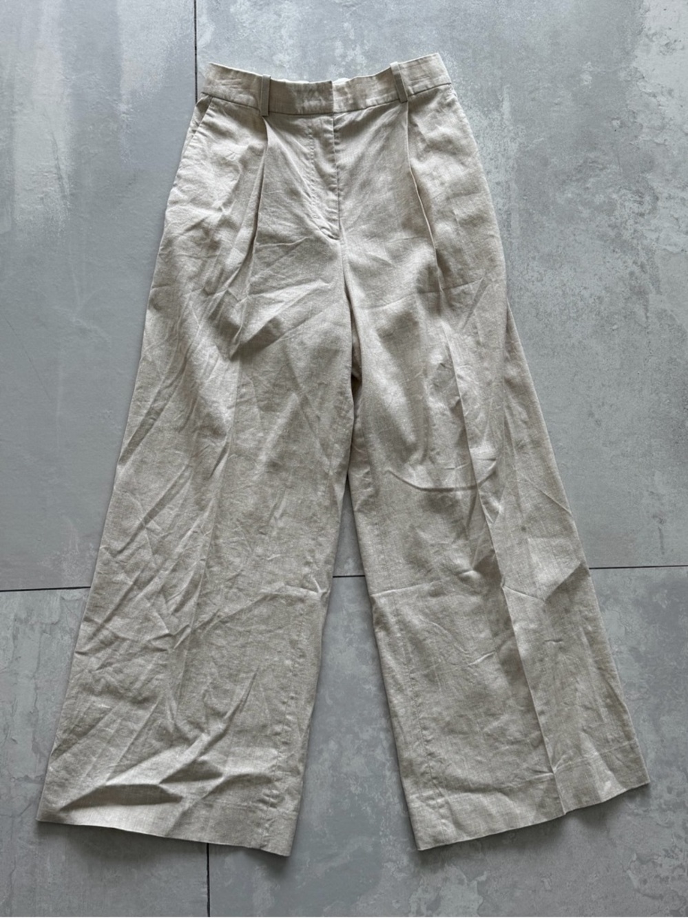 COS Strapless Top + Wide-Leg Pant in Light Beige (matching 2-piece linen set) - Picture 11 of 13